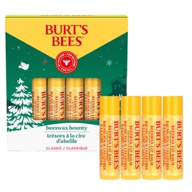 Burt's Bees Bálsamo labial, cera de abejas Bounty, clásico, paquete de 4, 0.15 onzas