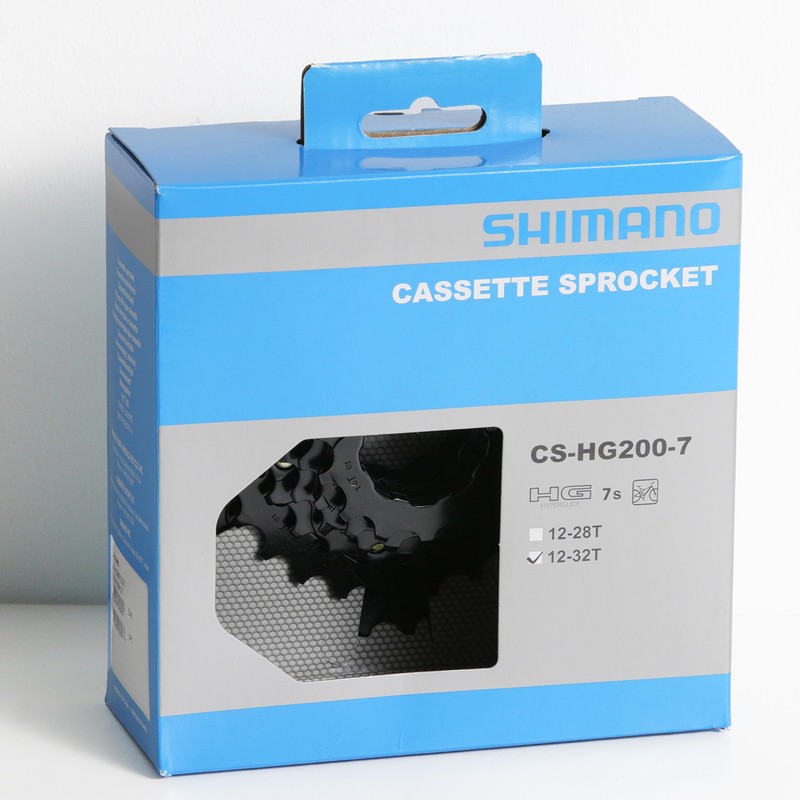 MSZweirad Shimano Bicycle Cassette 7-Speed CS-HG200 Selectable 12-28 | 12-32