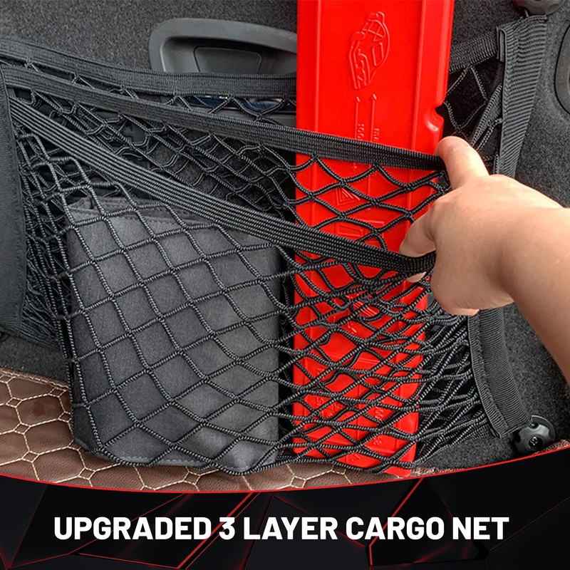 RED WOLF 3 Layer Small Cargo Net 17.7" x 9.8"