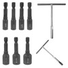 7-Piece Set Tap Adapter, 1/4 Hex Shank Tap, 6.35 x
