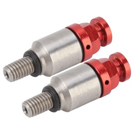 Motorcycle Fork Bleeder Pressure Relief, Pack of 2 M5 x 0.8 Aluminium Alloy Fork Bleeder Pressure Relief Valve Replacement for CRF150R CR125R CR250R CRF250R (Red)