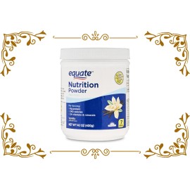 Equate Adult Nutrition Powder, Vanilla, 14.1 oz, 7 Servings