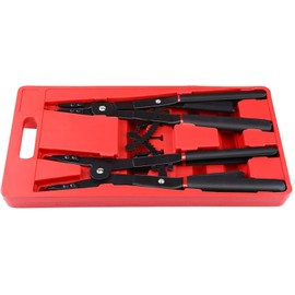 2PCS Heavy Duty Circlip Pliers, 16" Snap Ring Pliers Set, Internal External Snap Ring Pliers, with 0°15°45°90°tips, to install and uninstall the snap rings