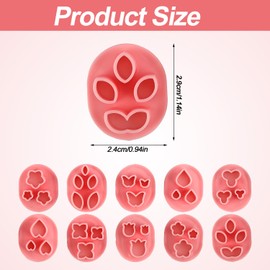 10pcs Mini Flower Petal Poly Clay Cutters, 10 Shapes Polymer Clay Tools Mini Leaf Clay Cutters Set for Earrings Jewelry Making DIY Craft