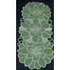 Doily Runner 30 x 70 cm Oval Embroidered Apple Green