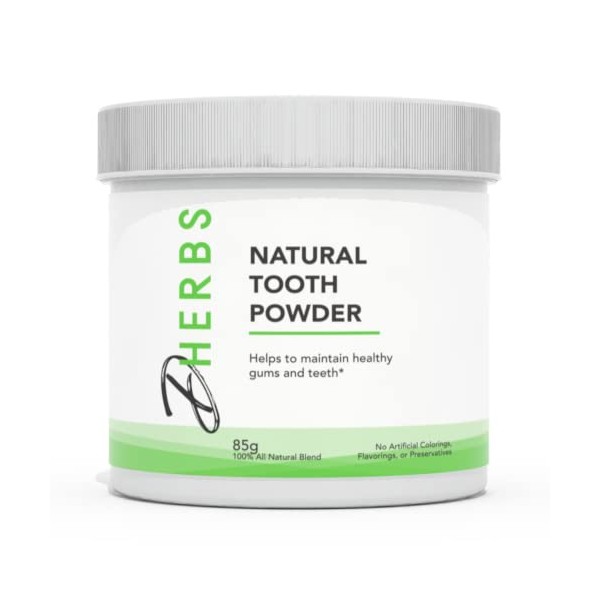 Dherbs Tooth Powder, All-Natural Teeth Whitening with Activated Carbon/Charcoal