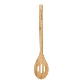 KitchenAid KQG604OHBBE, Bamboo Slotted Spoon, 32.5 cm, Wood