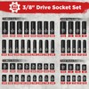 EGOFIX 3/8" Drive Impact Socket Set, 90 Piece Metric Socket