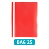 Hamelin A4 Red Polypropylene Project Folders, Pack of 25 -