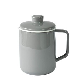 Fuji Enamel Filto Series Oil Pot 3.3 gal (1.0 L) Light Gray