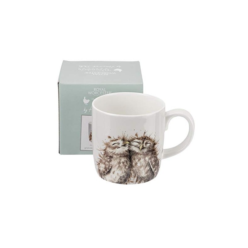 Wrendale Twits (Owl) Single Mug, Bone China Multi-Colour, 9.2 x