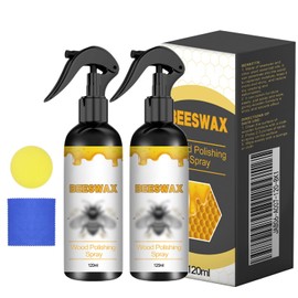 YADUO 2Pcs Natural Beeswax Care Spray & Restorer, 2025 New Bees Wax Furniture Polish and Cleaner, Beeswax Furniture Polish for Wood, For Living Room, Kitchen, Leather and Furnitures Polishs - 120 ML