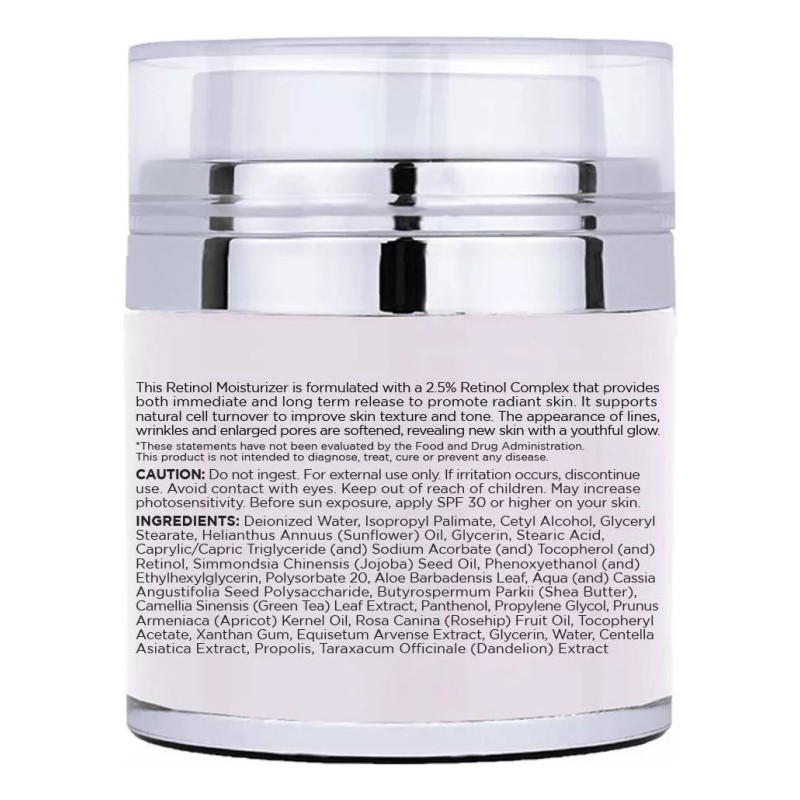 Radha Belleza Crema Retinol Humectante Para Cara Y Ojo Zona