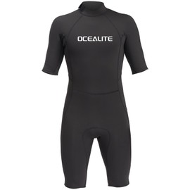 Ocealite Shorty Wetsuits 2mm Shorty Wetsuit for Mens Premium Neoprene Suits for Diving Snorkeling Surfing Swimming (Mens 2mm Black, Small)