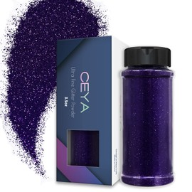 Ceya 3.5oz/ 100g Ultra Fine Glitter Powder Violet Jade Glitter 1/128” 0.008” 0.2mm for Resin Tumbler Jewelry Nail Art Face Body Festival Makeup Scrapbook Wedding Cards Painting Arts