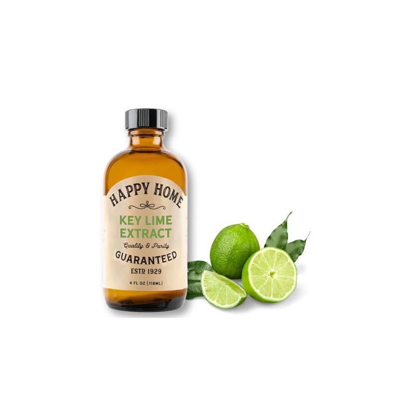 Happy Home Key Lime Extract, Natural, Dairy-Free, Nut-Free, Gluten-Free, Kosher,
