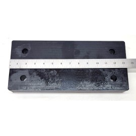 AFTRMARKET ARCTIC LD SNO-PUSHER POLY BLOCK BOTTOM MOUNT ONLY HARDWARE 1.5 X 6 X 13.5 10208