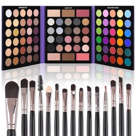 UCANBE Eyeshadow Palette with 15Pcs Brushes Makeup Set, Pigmented 86 Colors Make Up Palettes Sets, Matte Shimmer Glitter Eye Shadow Pallet...         