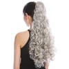 WIG ME UP - 9563B-V-51 Hairpiece Ponytail Long Voluminous Strong Curly Grey Silver Grey