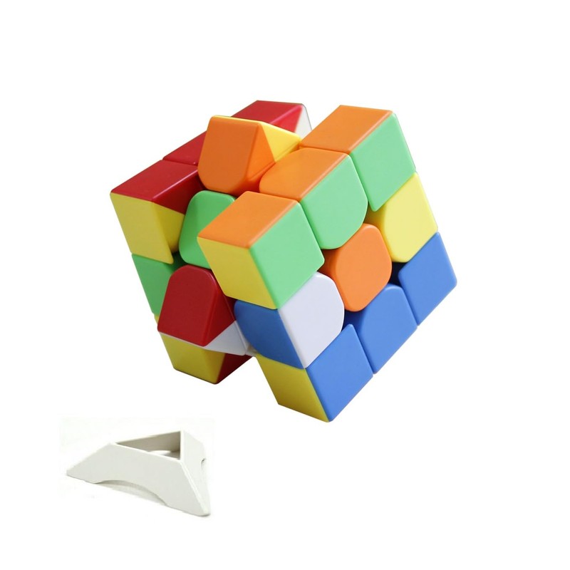 Oostifun 3x3 Multicolour 3D Rotating Cube 3x3x3 Speed Magic Puzzle
