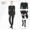 SUPRNOWA Women's Jumpsuit Bodycon Crew Neck Footed Unitard Long Sleeve