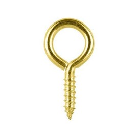Romak 237140 Brass Plated Picture Frame Screw Eye Pack of 10, 11 mm Length X 1.2 mm Thread Diameter