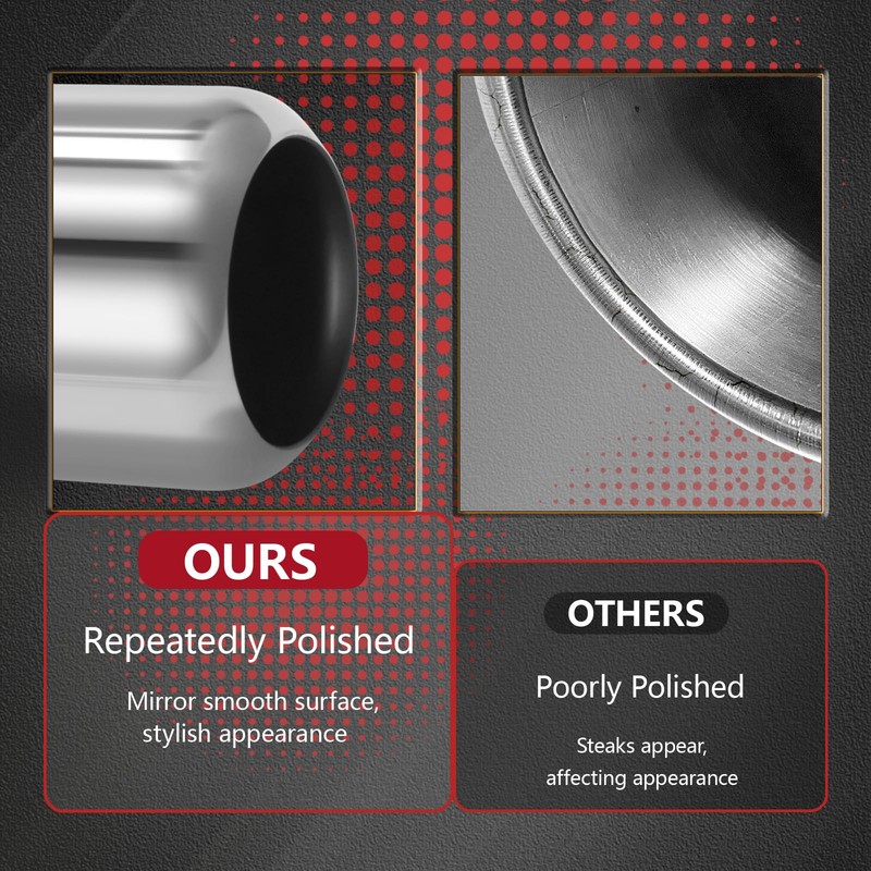 LCGP 3" Inlet Exhaust Tips, 3" Inlet x 3.5" Outlet