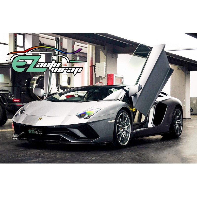 SILVER BRUSHED ALUMINUM VINYL WRAP 12" X 60" PROFESSIONAL GRADE