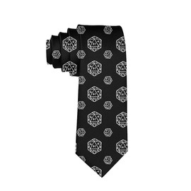 Men Black Dice Novelty Necktie Great For Wedding Party Groom Groomsmen