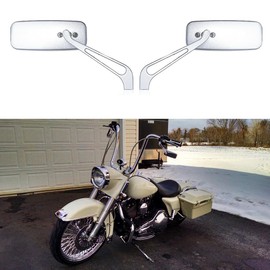 goodfitment - Sliver Rectangle Shape Motorcycle Mirrors,Upgrade Rearview Motorcycle Mirrors Compatible with Most motorcycle models
