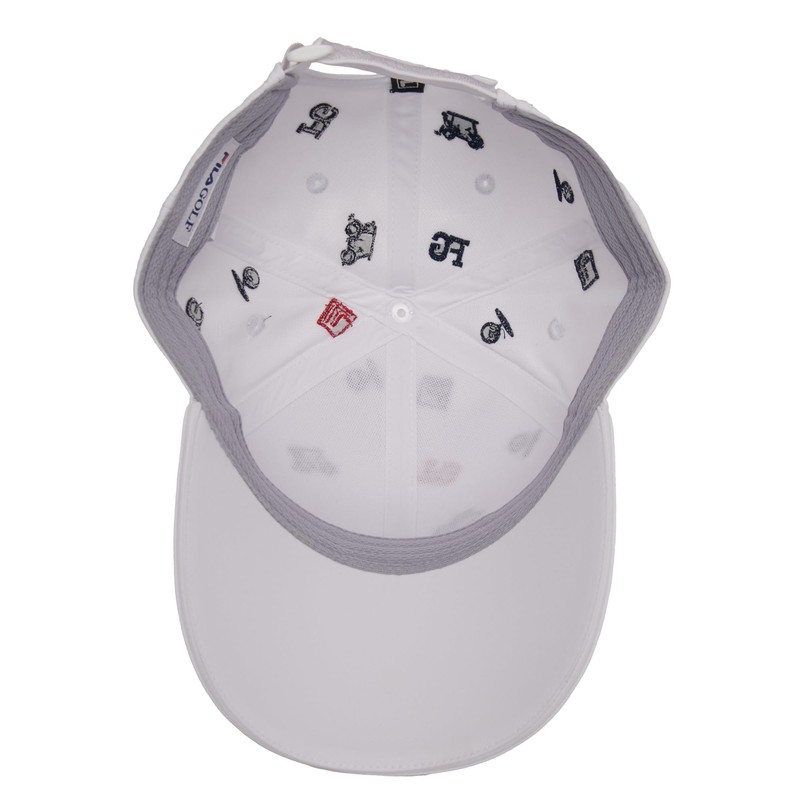 Fila Golf 744901 Men's Cap with Embroidered Flytop Pattern, WT