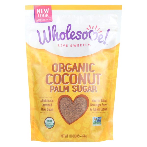 Wholesome Sweeteners Organic Coconut Palm Sugar, 16 Ounce -- 6 per case.