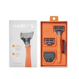 Blade Harry's Men's Razor Blades 2 Count Refills & Handle Travel Cover German blades,