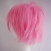 S-noilite Women Mens Male Short Dark Pink Wig Anime Cosplay