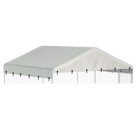 Ddeman Outdoor Dog Kennel Cover 10'W x 10'L Made of 600D Waterproof Oxford Cloth- Beige Replacement（Sold only Kennel Cover Without Frame）