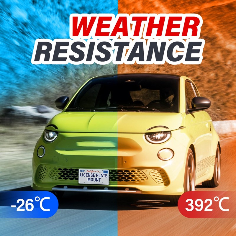 Heavy Duty Front License Plate Bracket Compatible with Fiat 500X
