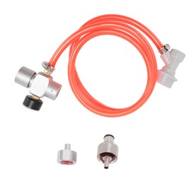 Mini Keg Regulator Automatic Stainless Steel Coffee Soda Keg CO2 Pressure Regulator with 1m Red Hose for Homebrew