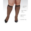 Silky Sheer Curvy Knee High Stockings 2 Pack，Anti hook silk