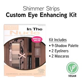 Physicians Formula Shimmer Strips Custom Eye Enhancing Kit, Nude - Eye Shadow: 0.26 Ounce, Eyeliner: 0.02 Ounce & Mascara: 0.28 Ounce
