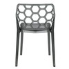 LeisureMod Dynamic Collection Stackable Acrylic Dining Chair - Transparent Black