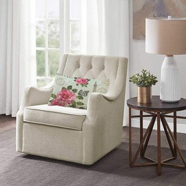 EKOBLA Throw Pillow Cover Eiffel Tower Vintage French Postcard Love Paris Romantic Flowers Butterfly Decor Lumbar Pillow Case Cushion for Sofa Couch Bed Standard Queen Size 20x30 Inch