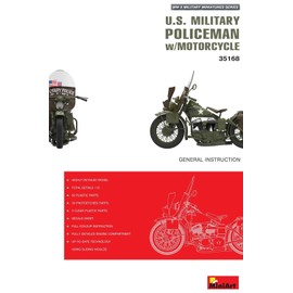 Mini Art MiniArt 35168 US Polizei mit Motorrad (1) -originalgetreue Nachbildung, Modellbau, Plastik, Modellbausatz, Militär Bausatz, 1:35 Plastikbausatz
