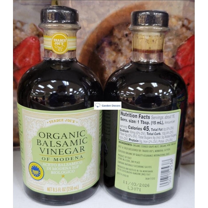 Generic Trader Joe’s Organic Balsamic Vinegar of Modena Aceto Balsamico