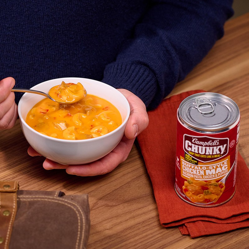 Campbell’s Chunky Buffalo-Style Chicken Mac Soup, 18.8 oz Can (12