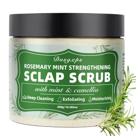 Dusgxps Rosemary Mint Scalp Scrub 300g - Scalp Exfoliator for Dryness & Dandruff Relief, Deep Cleansing Hair Scrub for All Hair Types, Oil Control & Nourishing Scalp Treatment