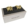 Gold Colour England Lion Cufflinks - Supplied in Onyx Art