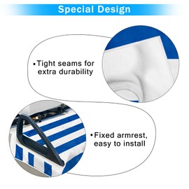 YOKYHOM Summer Golf Cart Seat Covers, Stripes Blue Golf Cart Seat Towel Blanket Keeps Seat Cool and Clean, 100% Microfiber, 51''x 31'', for EZGO, Yamaha, Club Car and More 2-Seat Golf Carts