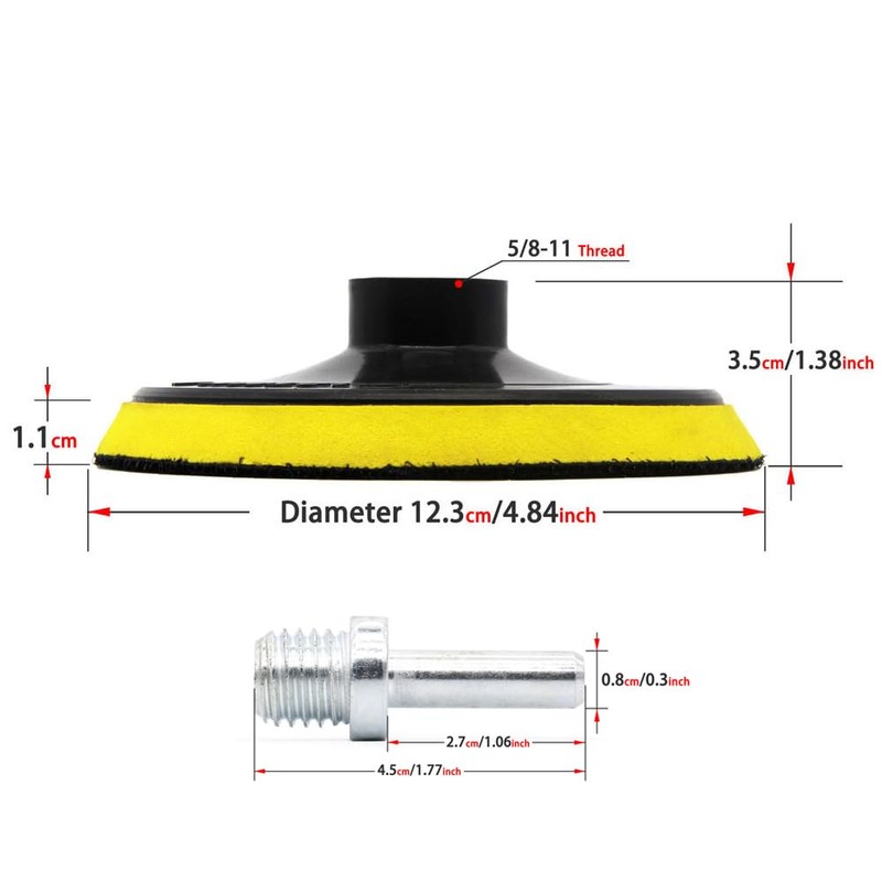 2 Pcs 4 Inch Hook and Loop Backing Plate Orbital