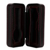 Portable 2Slots Carbon Fiber Leather Watch Storage Box Case Wristwatch