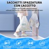 XUXRUS 10 l Müllbeutel mit Kordelgriffen, 90 kleine vorgeschnittene Müllbeutel